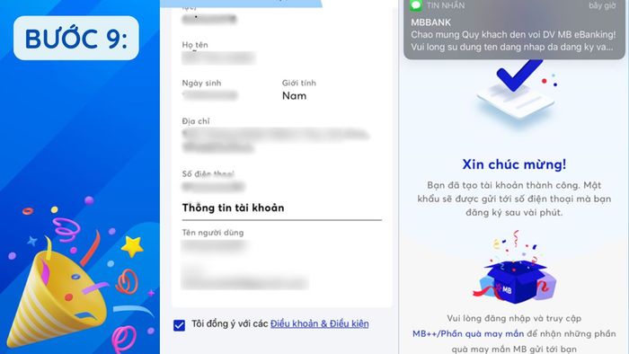 Hướng dẫn mở tài khoản ngân hàng - Bước 9