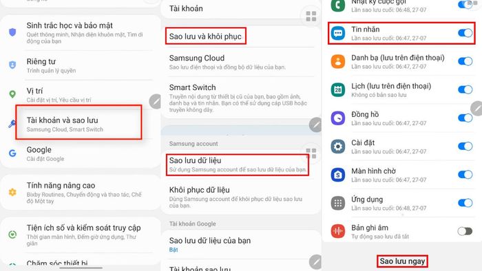 Cách ngăn chặn tin nhắn bị xóa vĩnh viễn trên Samsung