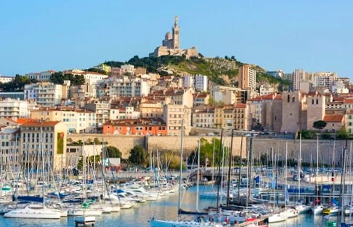 the picturesque harbor of Marseille, France