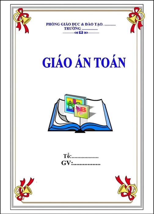 Mẫu bìa giáo án hoàn toàn miễn phí