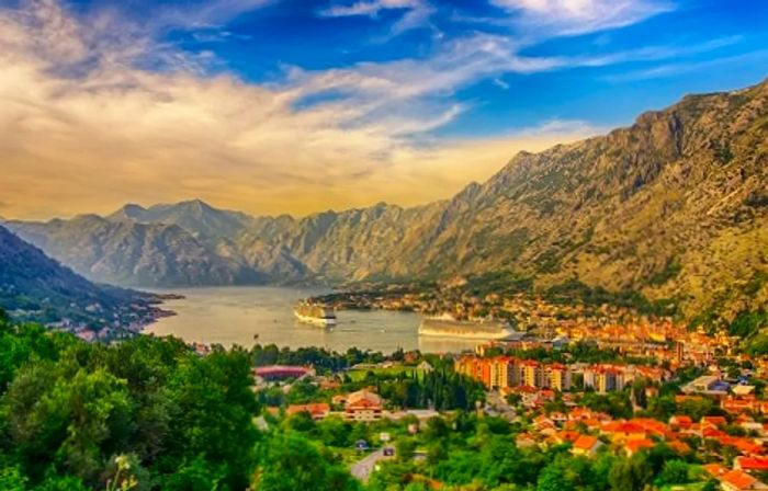 a breathtaking view of Kotor's harbor