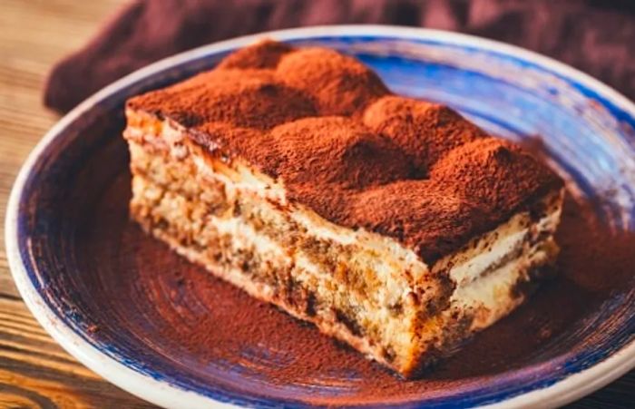 a serving of tiramisu