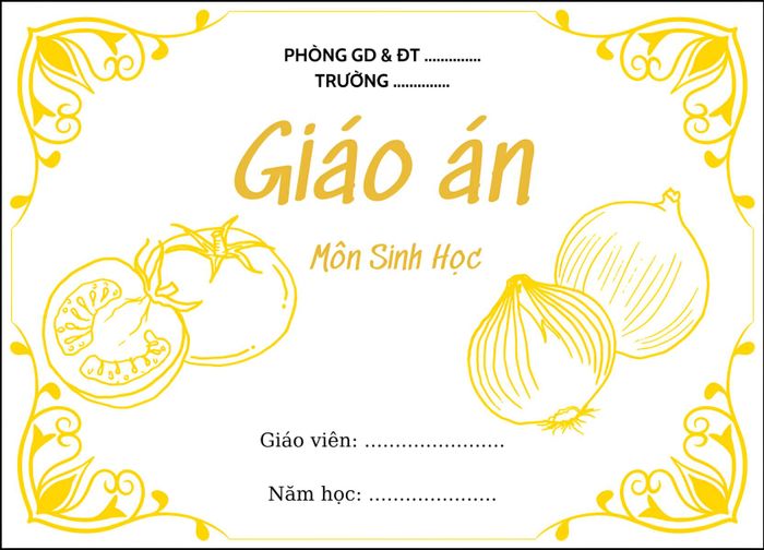 Bìa giáo án khổ ngang dễ nhìn và thân thiện