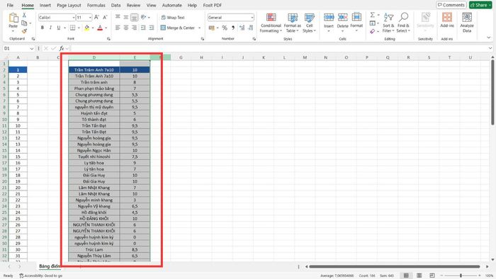 cách di chuyển nhiều cột trong Excel