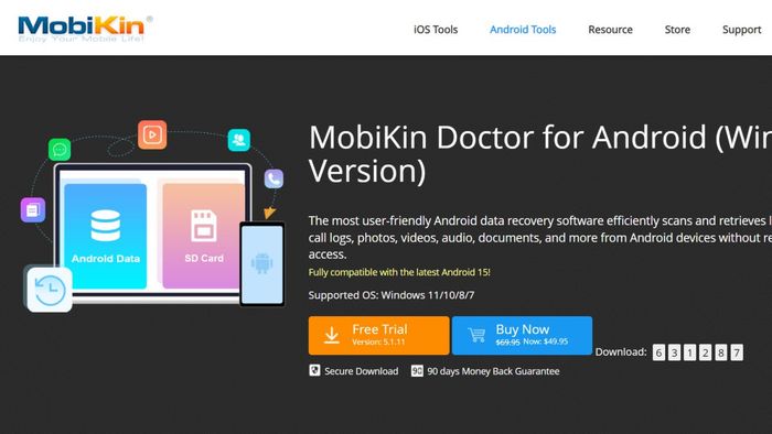 Hướng dẫn phục hồi tin nhắn SMS trên Samsung bằng MobiKin Doctor - Bước 1