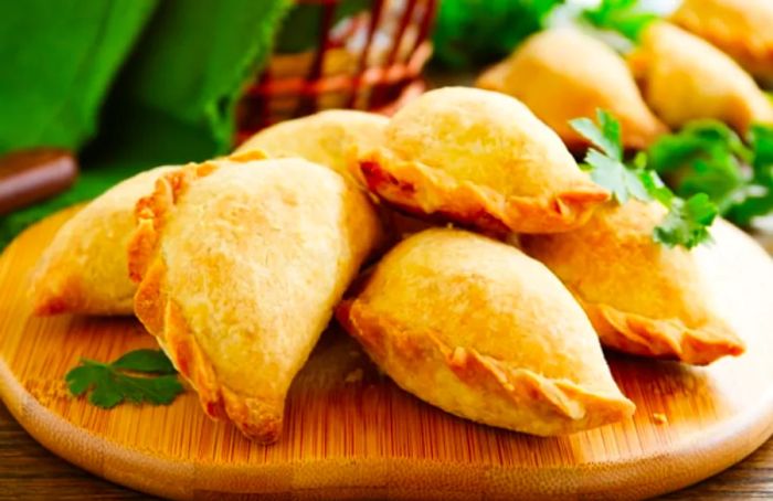 A plate of empanadas or panades from Belize.