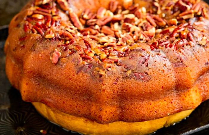 A tempting piece of rum cake from Belize.