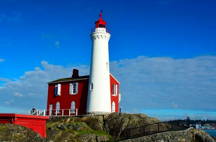 Fisgard Lighthouse, the first lighthouse on Canada’s west coast, located near Fort Rodd Hill