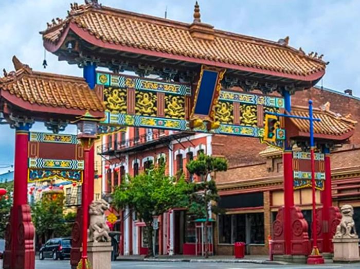 Entrance to the second oldest Chinatown in North America, located in Victoria, Canada