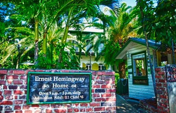 the exterior of Ernest Hemingway’s house in Key West