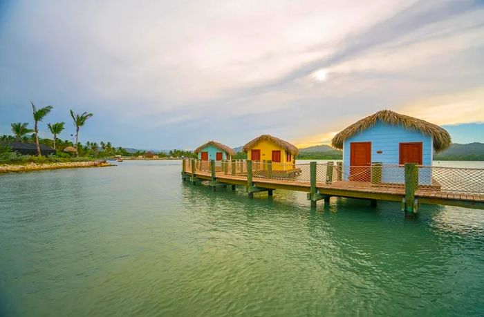 private oceanfront cabanas at Amber Cove