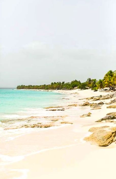 Gorgeous sandy beach on Catalina Island, Dominican Republic