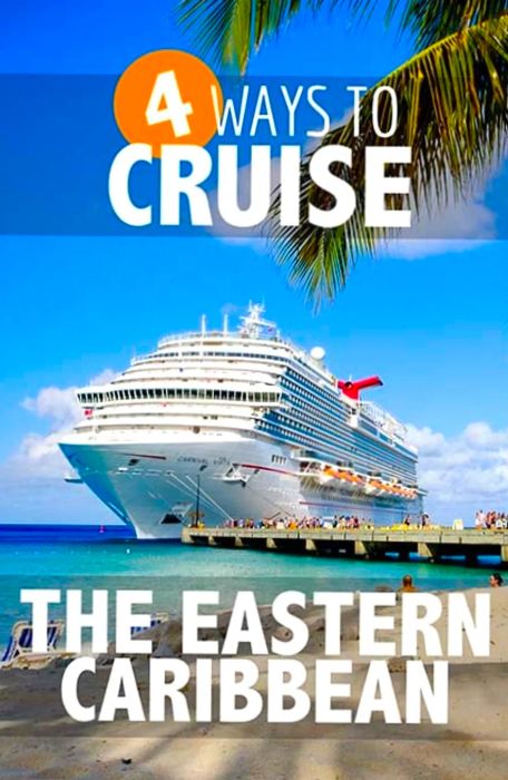 Dinogo Vista arrived with text overlay showcasing 4 ways to cruise the Eastern Caribbean