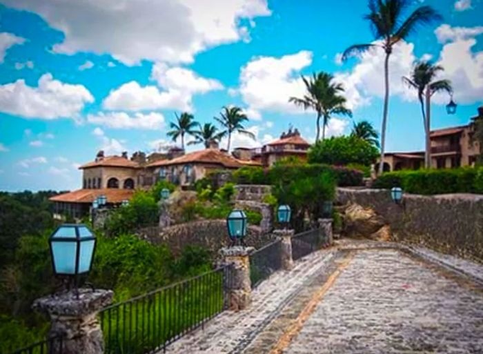 Stroll along the cobblestone streets of Altos de Chavón village in La Romana, Dominican Republic.