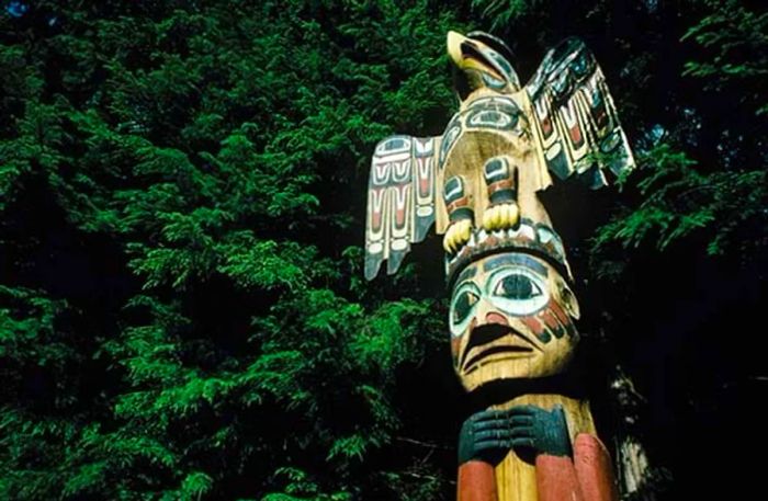 Totem pole in Alaska