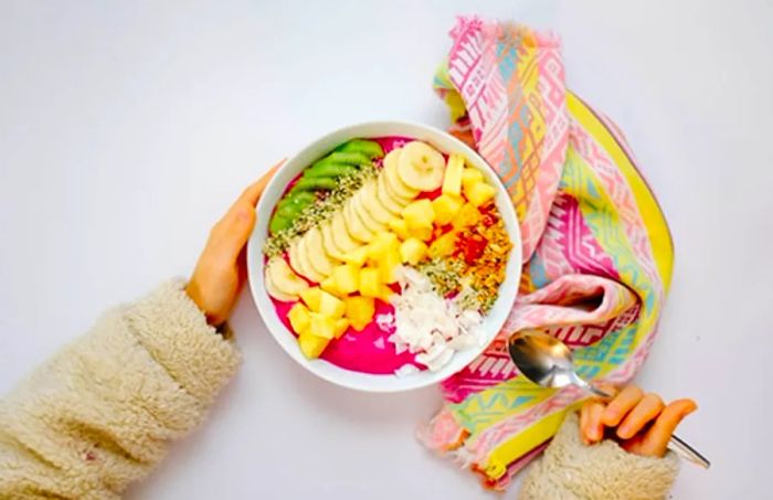 Dragon Fruit Smoothie Bowl is ready to enjoy!