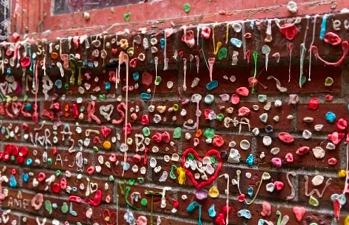 gum wall by Pike Place Market