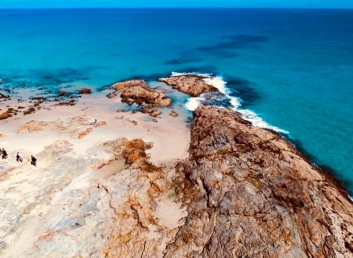 people exploring Moreton Island