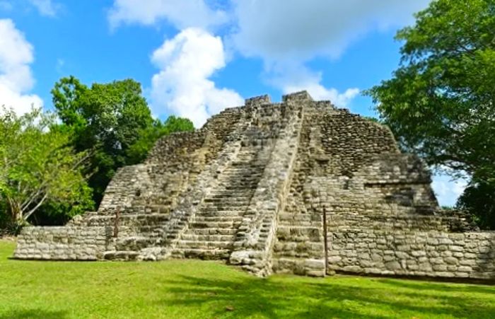 ancient ruins of Mexico in Costa Maya