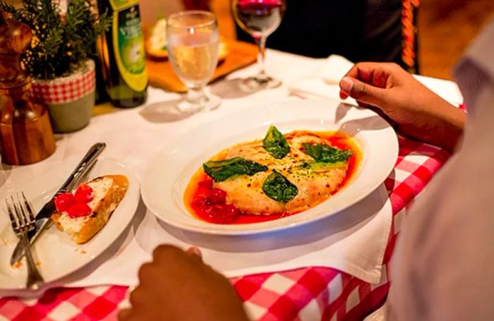 a pasta dish served at Cucina del Capitano