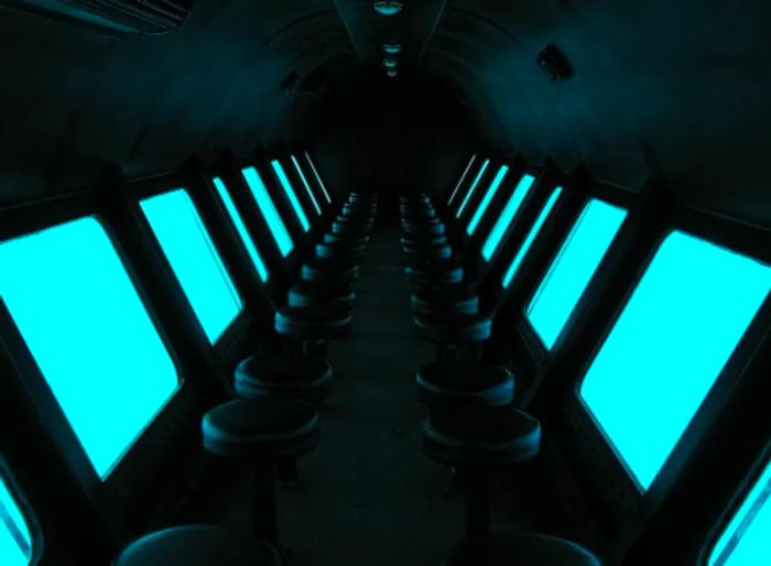 view from the windows of a semi-submersible submarine in Hawaii