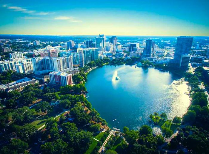 Lake Eola Park in Orlando, Florida