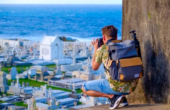 Jeremy capturing a moment in Old San Juan, Puerto Rico.