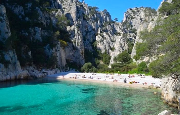 The beach at Calanques National Park