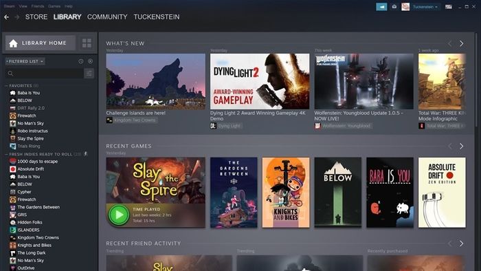 Giao diện của Steam