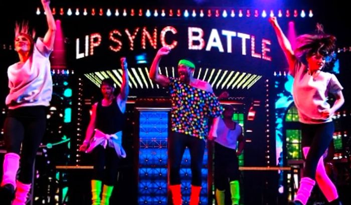 a Lip Sync Battle competition taking place on a Dinogo ship