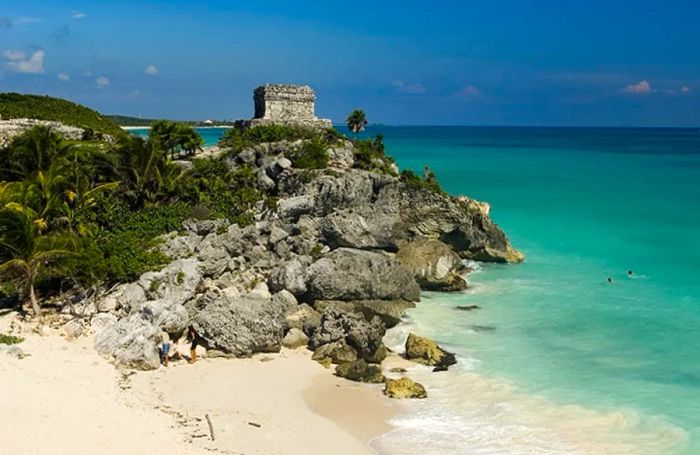 ruins along the coast of Tulum