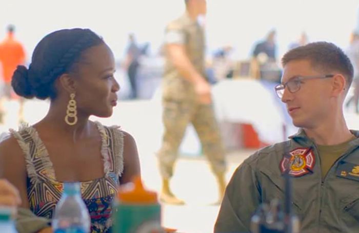 miss usa 2016 and army captain enjoying a chat