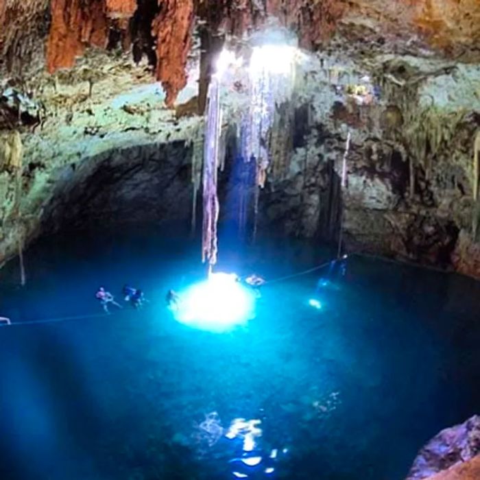 cruisers discovering a massive cavern