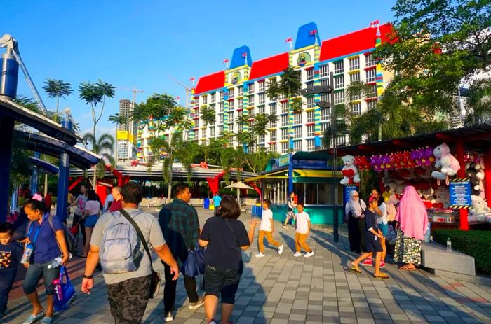 Shopping and dining options available at Legoland Theme Park Malaysia.