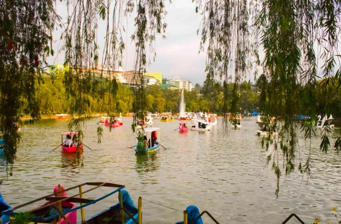 Views of the Lake at Burnham Park, Baguio City, Philippines