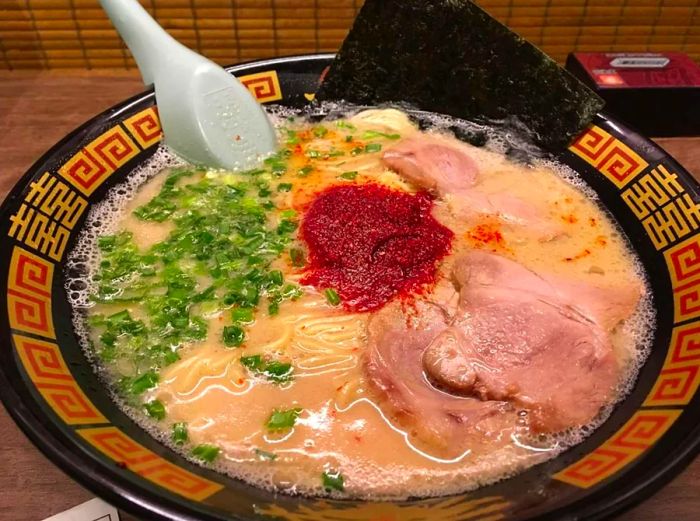 Savor the delectable ramen offered at Ichiran Ramen restaurant in Dotonbori.