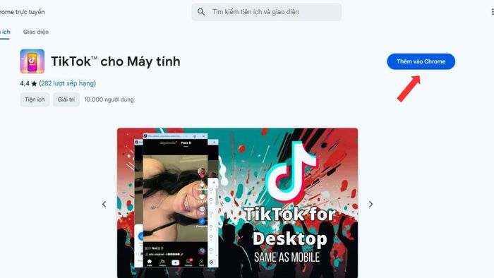 Hướng dẫn tải TikTok trên máy tính qua Extension, bước 3