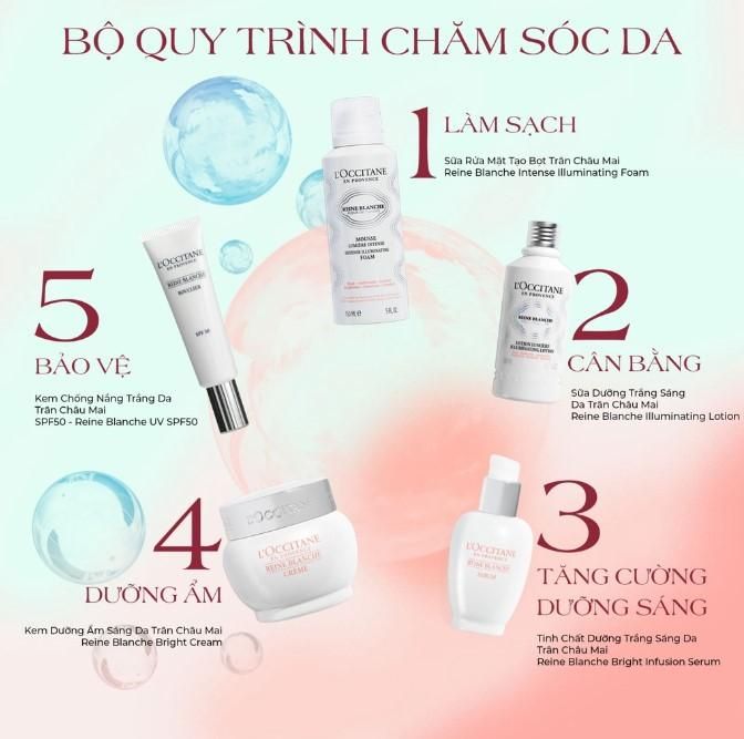 Hình ảnh Kem Chống Nắng Trân Châu Mai L'Occitane Reine Blanche Illuminating UV Shield 2