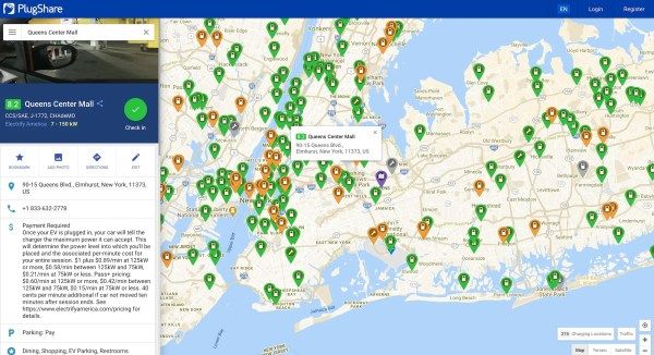 Locating Electric Vehicle Chargers Using PlugShare