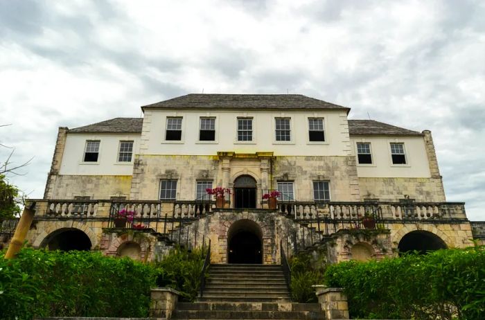 A historic plantation structure crafted from stone in Montego Bay, Jamaica, reputed to be haunted.