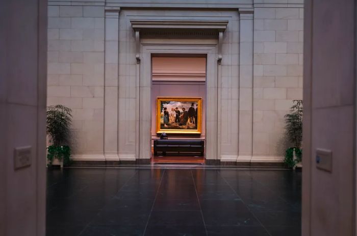 A painting featured in the National Gallery of Art, Washington D.C.