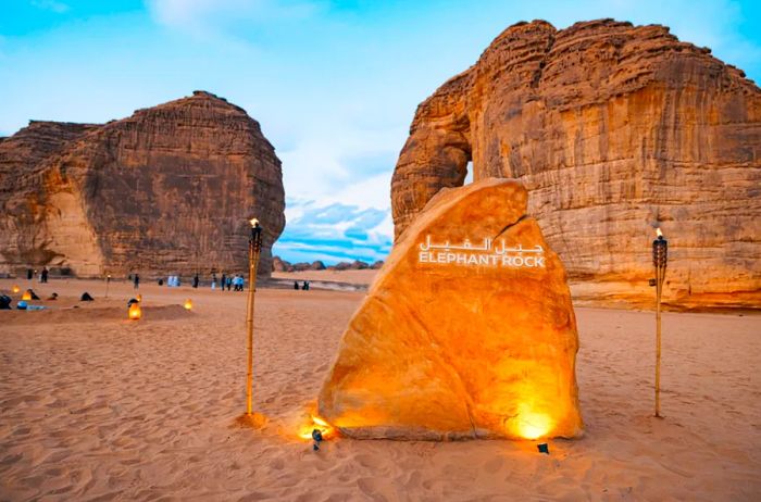 The famous Elephant Rock serves as a favored starting point for stargazing