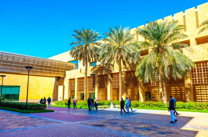 Travelers heading to the National Museum of Saudi Arabia