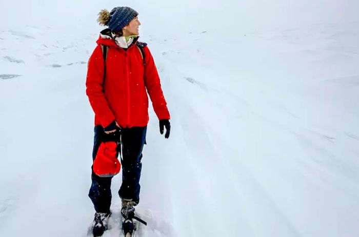 Author Stephanie Vermillion takes a moment on the Greenland ice cap.