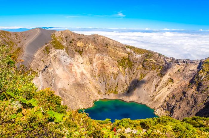 A volcanic crater at Irazu Volcano National Park