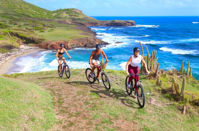 Cycling in Saint Lucia.