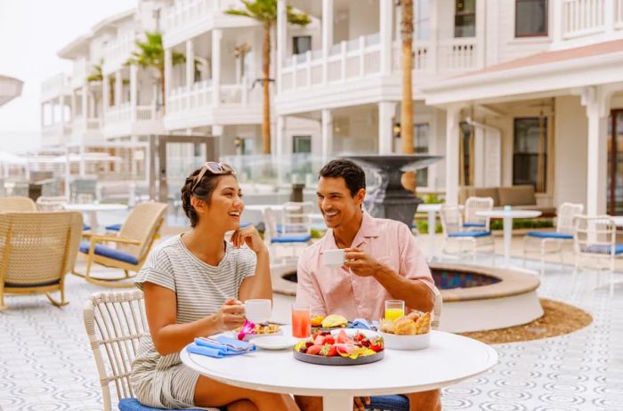 Outdoor dining at the Shore House