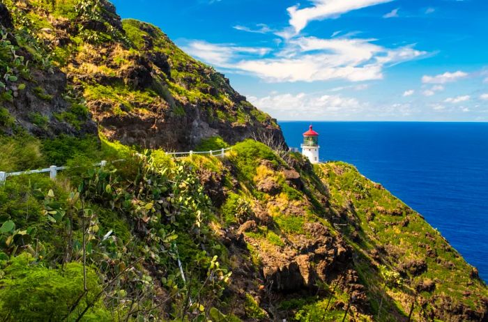 Makapu'u Point Lighthouse located in Oahu, Hawaii.