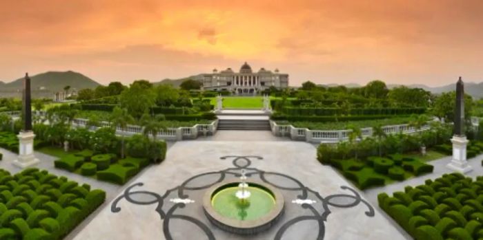 The Raffles Udaipur is nestled on 21 acres of beautifully landscaped grounds on a private island.