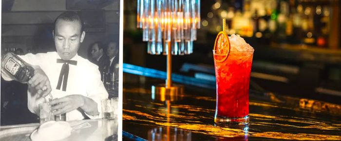 The iconic bartender Gene Sulit captivated guests with his skills at the property in the 1940s, while today, a modern twist on libations can be enjoyed at the Spire Bar.